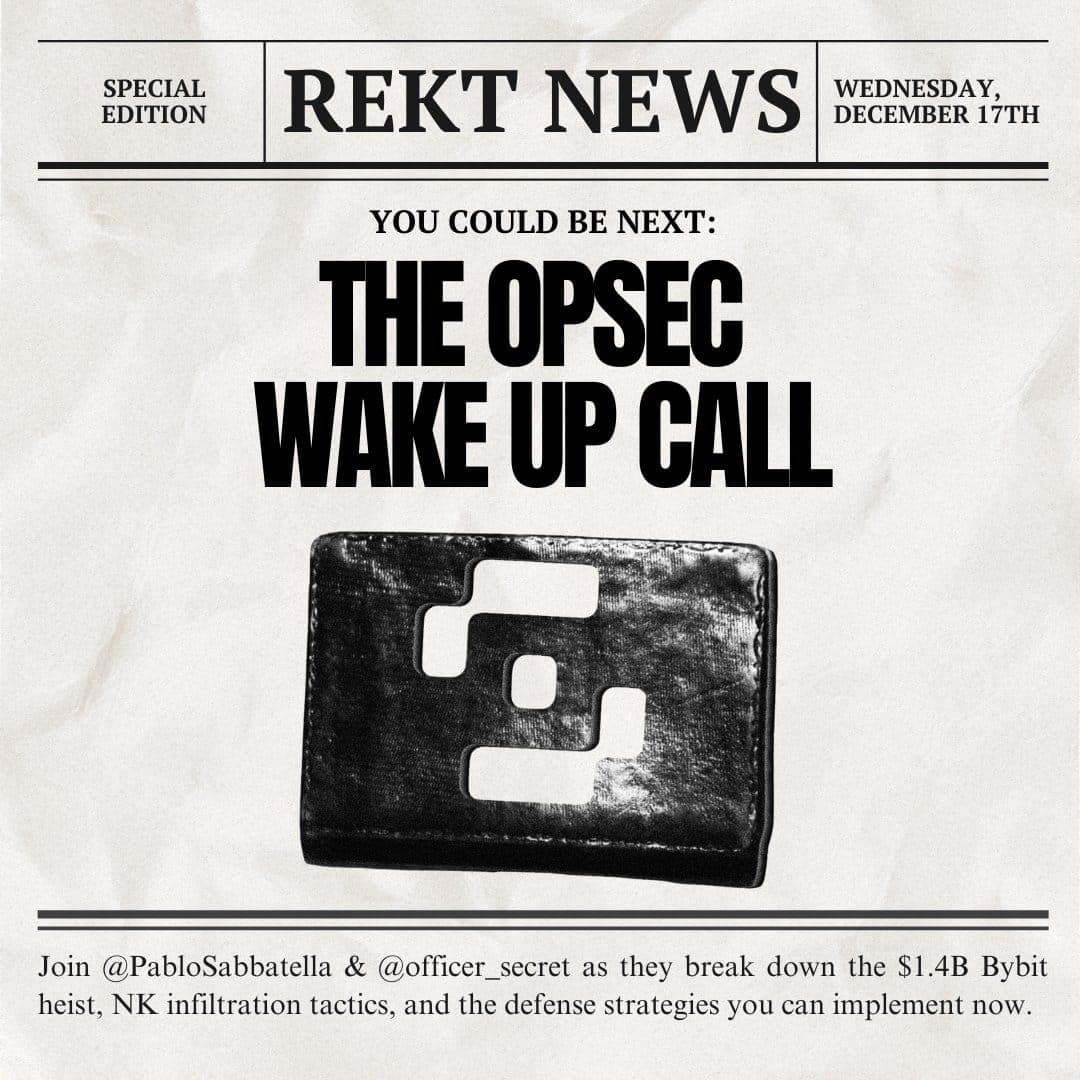 A recap and takeaways of some stuff we talked about some days ago during the "Don't Get Rekt" episode 4 "THE OPSEC WAKEUP CALL" by RektHQ with @off...
